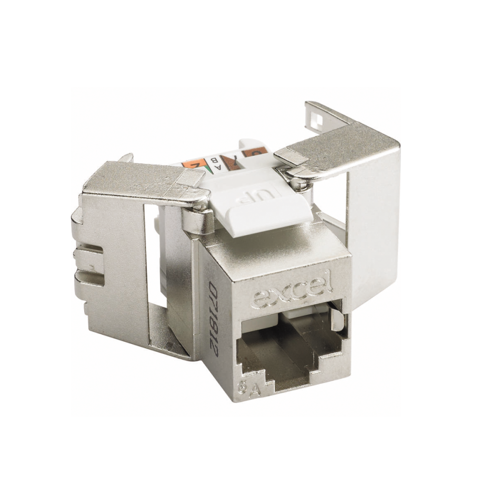 Excel CAT6a FTP Toolless Jack Butterfly Low Profile