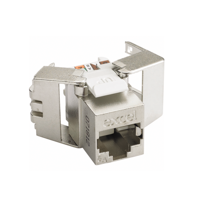 Excel CAT6a FTP Toolless Jack Butterfly Low Profile