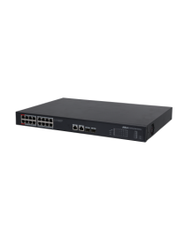 Switch Dahua PoE 16 portas 1G com 190W e uplinks 1G+SFP
