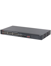 Switch Dahua 24 portas Gb PoE 360W com Gestão e Uplink SFP