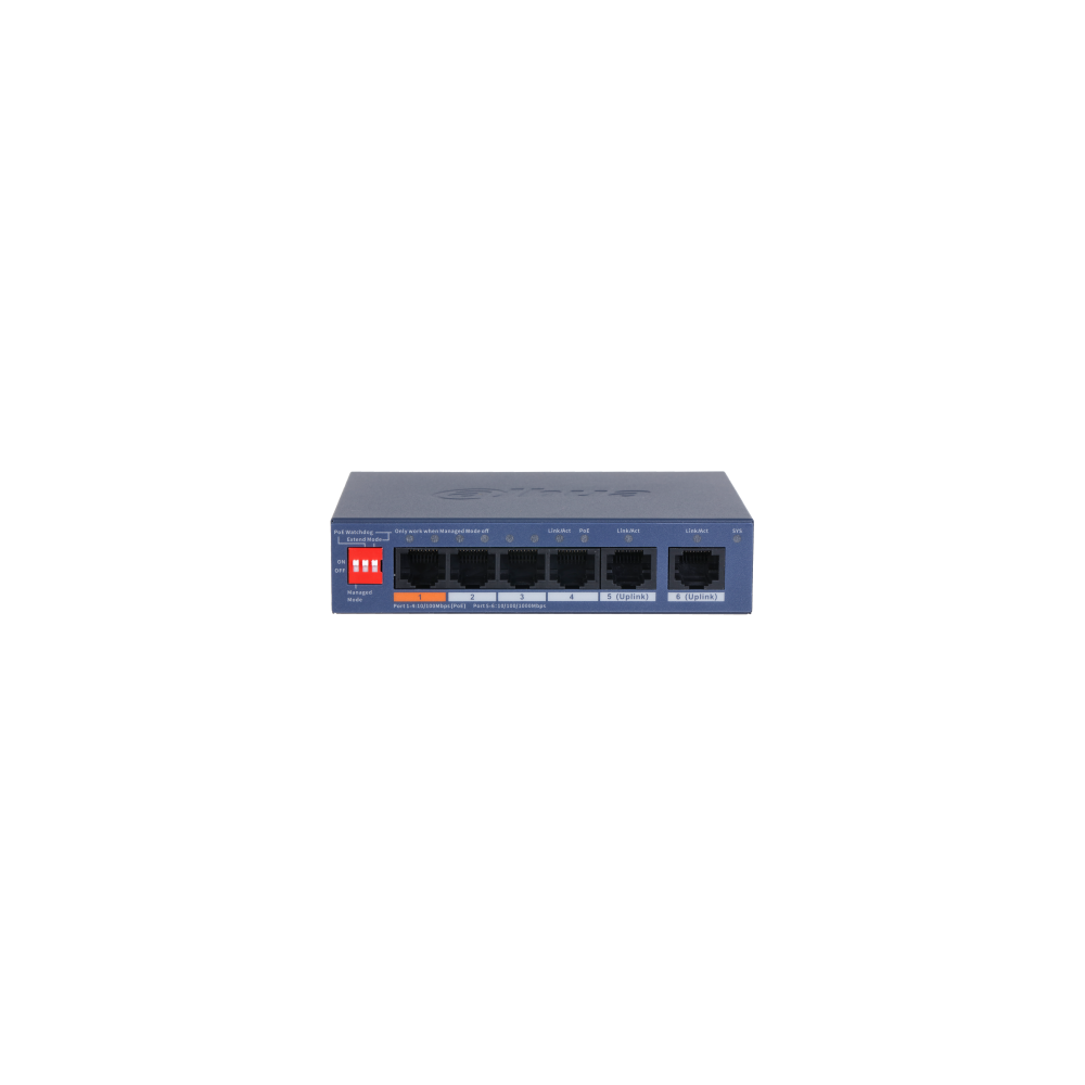Dahua CS4006-4ET2GT-60 Switch PoE 4x100M 2x1G 60W