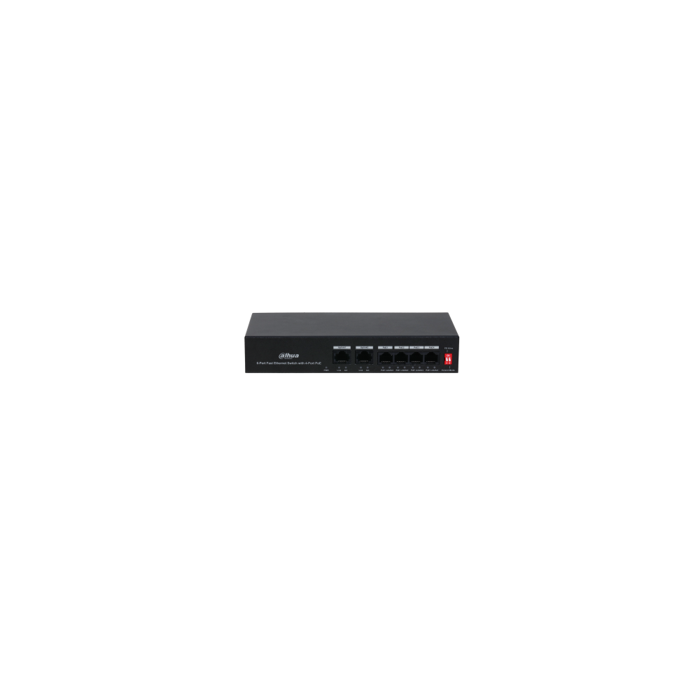 Dahua PFS3006-4ET-36 Switch PoE 4x100M + 2 Uplink 36W