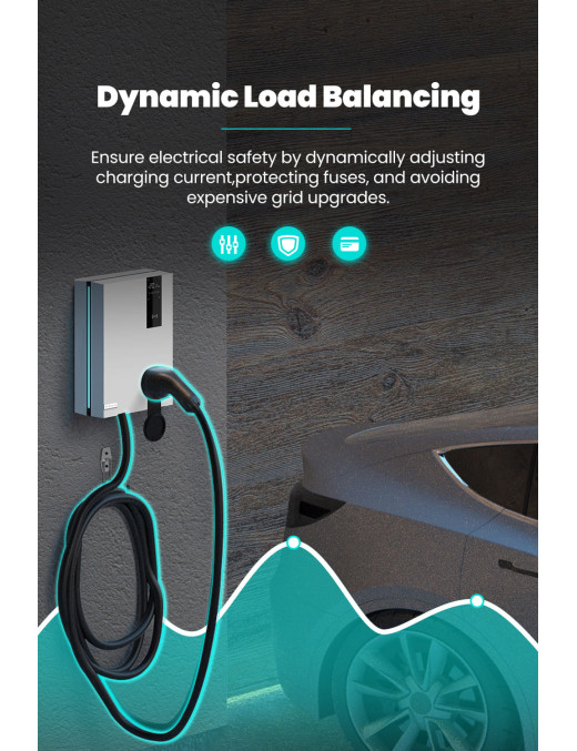 Carregador EV RAEDIAN NEO11-T5S 11KW Trifásico com Cabo e App