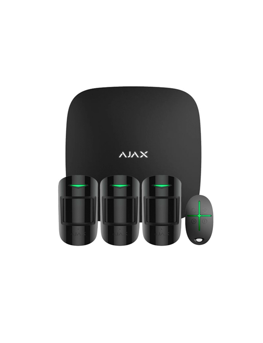 AJAX KIT 3 BLACK - Sistema de Segurança com Hub e Sensores MotionProtect