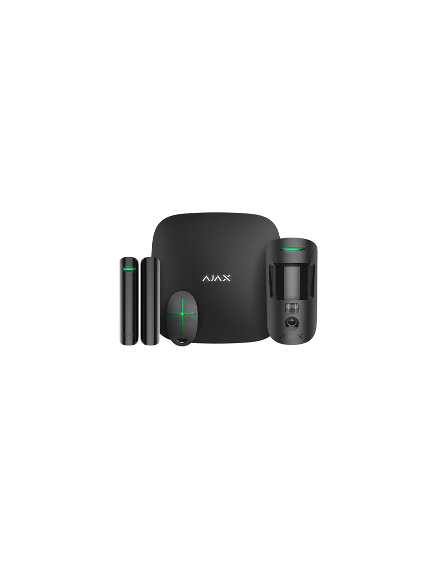 AJAX KIT 4 BLACK Hub2 com Sensores MotionCam, Space e DoorProtect