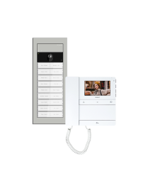 Kit Vídeo 2 Fios 8 Apt. People c/ Punho - COMELIT