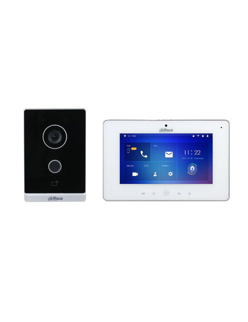 Kit Vídeo Porteiro Dahua KTW01 – Sistema IP Villa com Wi-Fi, PoE e Câmara IR IP65