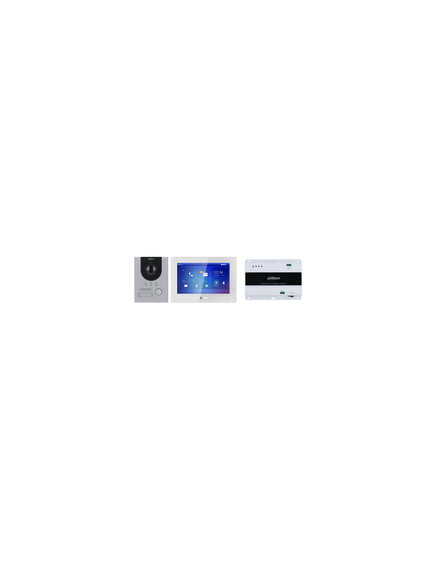 Vídeo-Porteiro 2 Fios PoE Dahua KTD01L(S) - Kit Completo