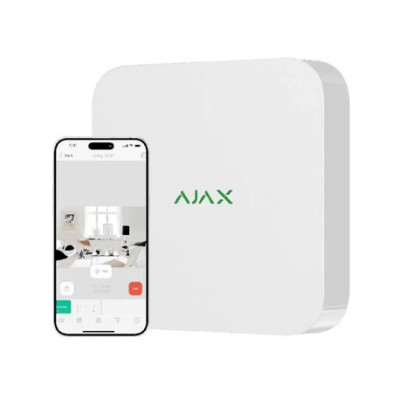 AJAX NVR 8CH 8MP 100Mbps 1 HDD até 16TB Branco