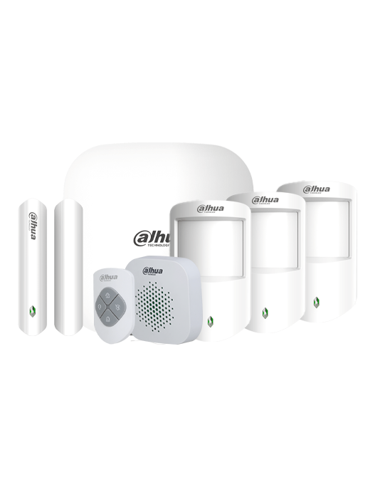 KIT PRO Dahua com Detetores PIR e Sirene Interior - Segurança Fiável