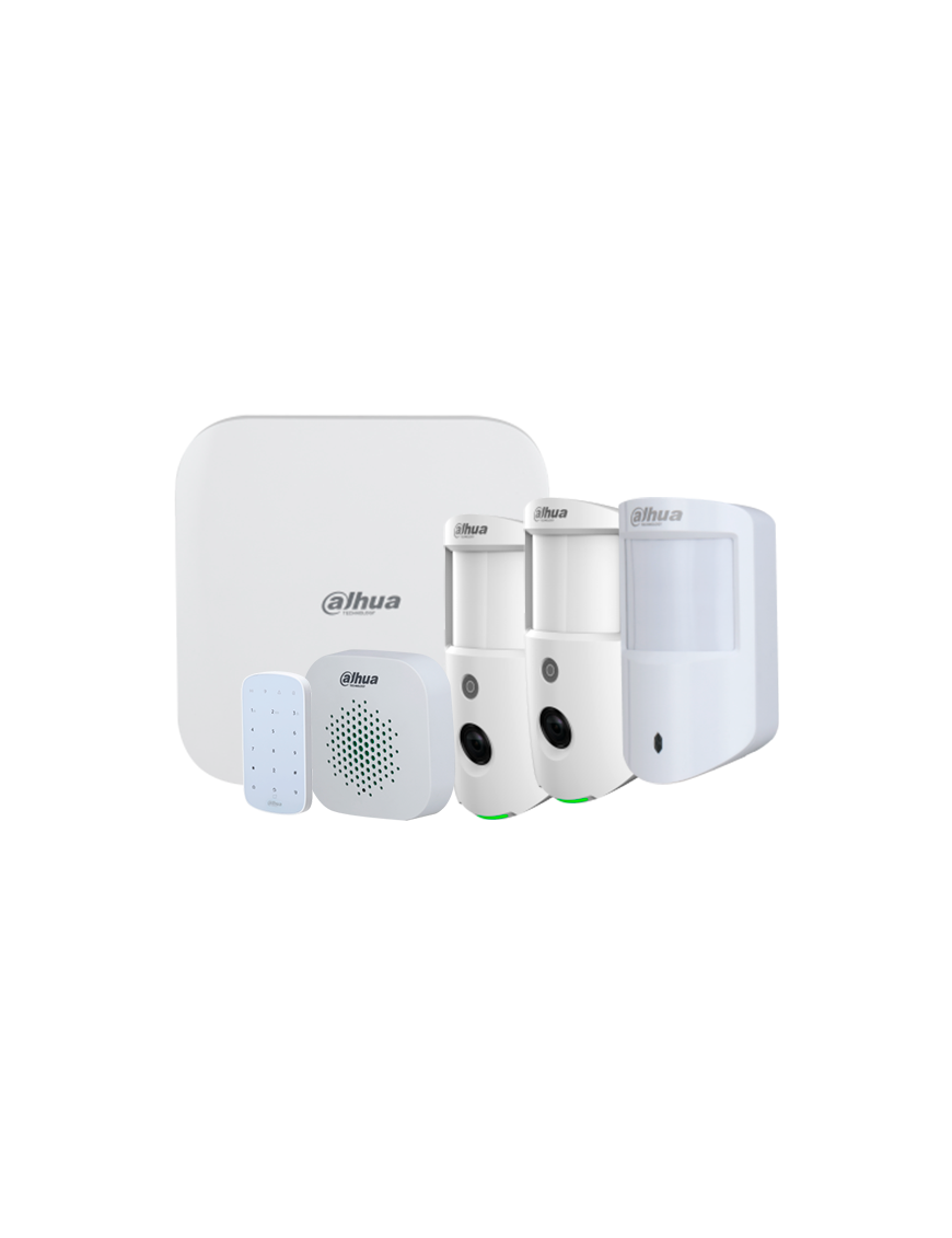 Kit Alarme Dahua ART-ARC3800H-03-FW2 – Central Hub LAN/WiFi/4G com 2 PIR-CAM